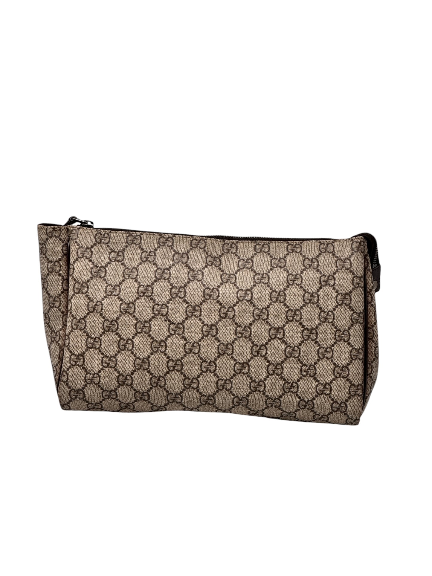 GUCCI GG Supreme Clutch Bag in PVC Canvas
