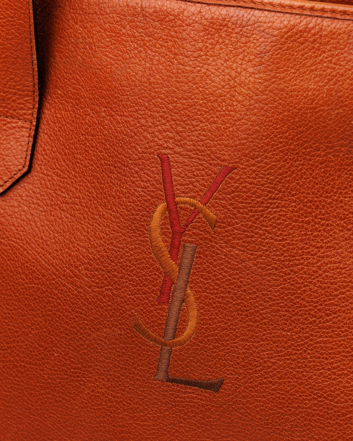 Yves Saint Laurent Vintage Leather Tote Brown