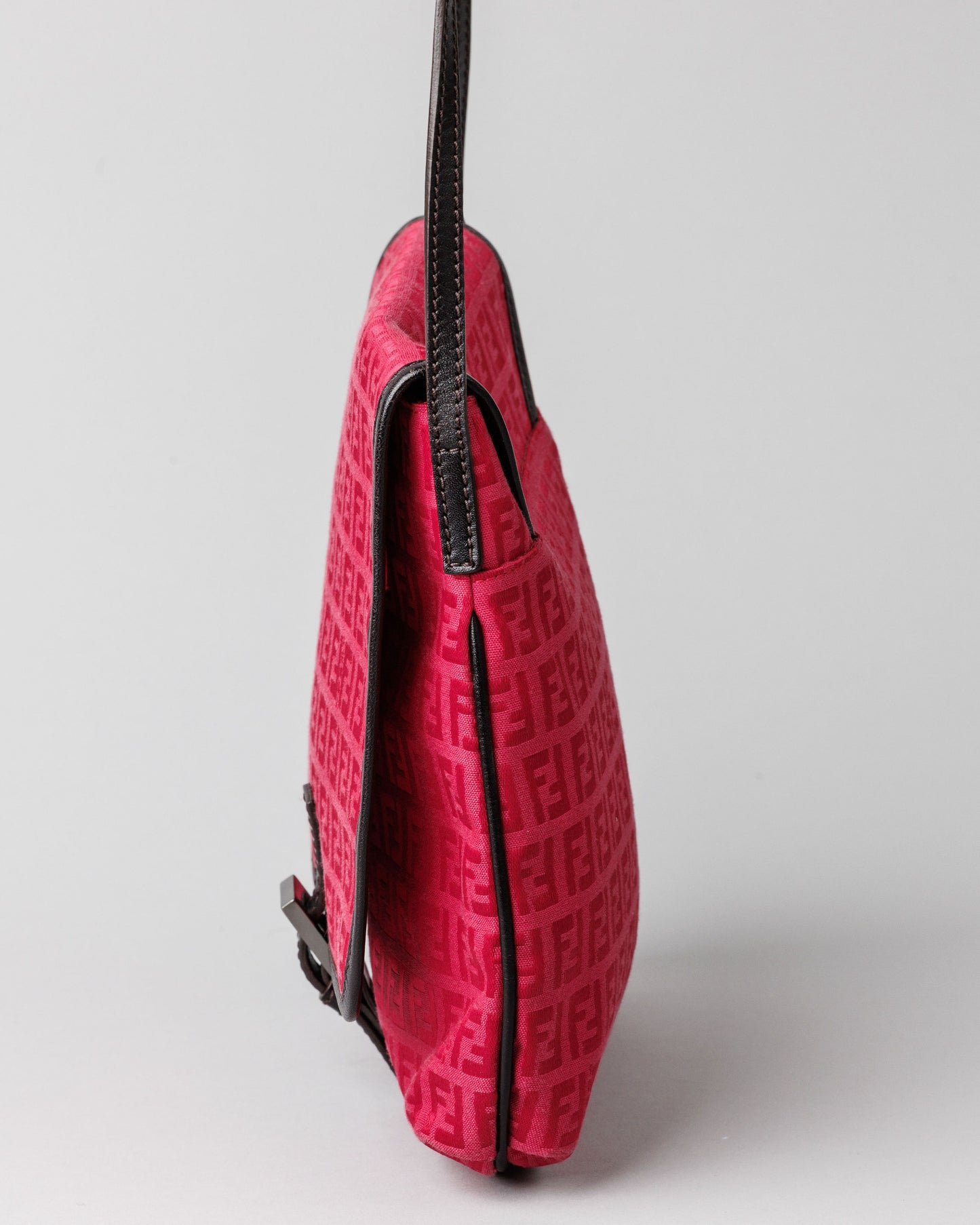 Fendi Zucchino Canvas Crossbody (Red)