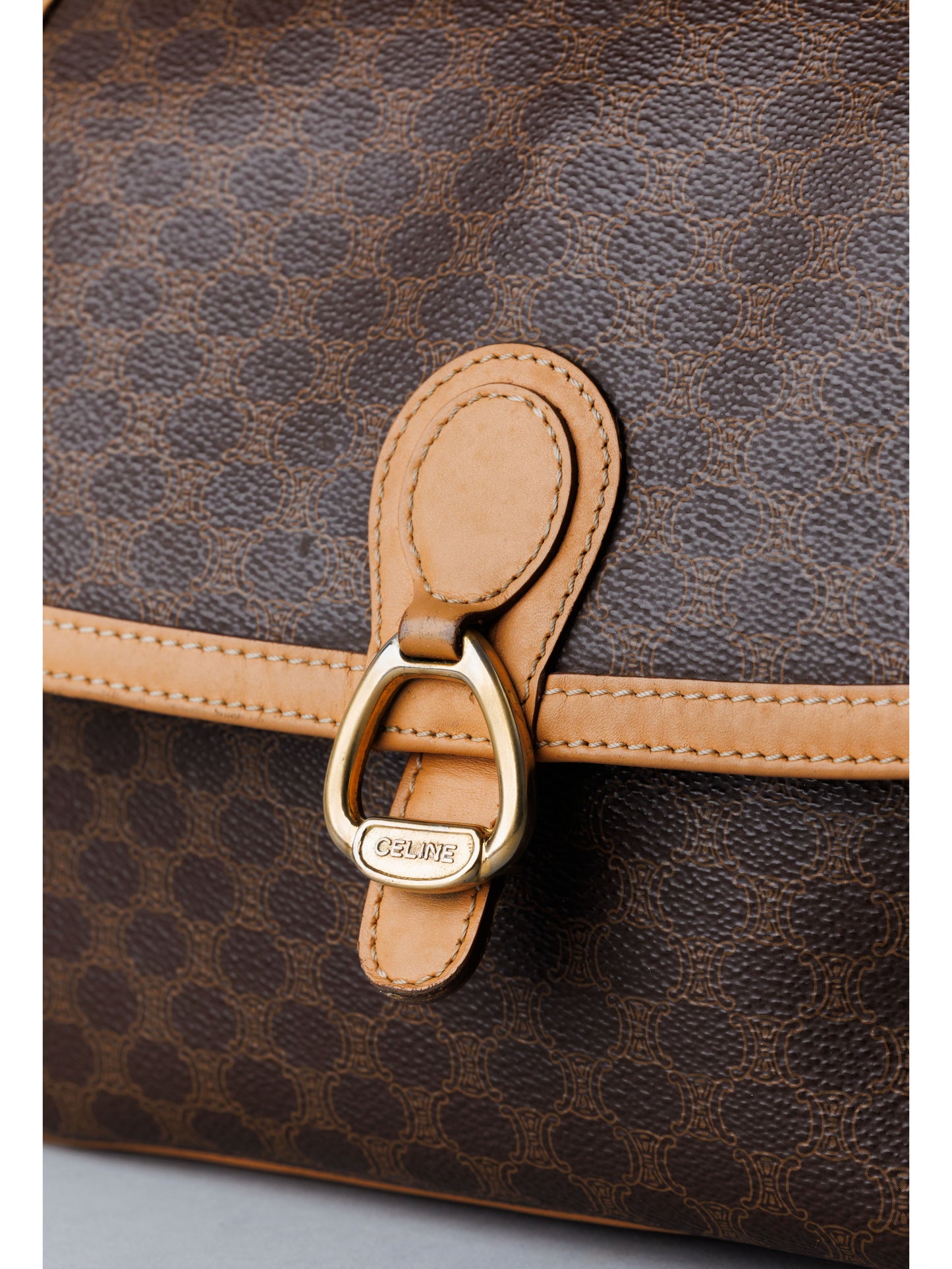 CELINE Macadam Triomphe Vintage Crossbody / Shoulder Bag (PVC Leather)