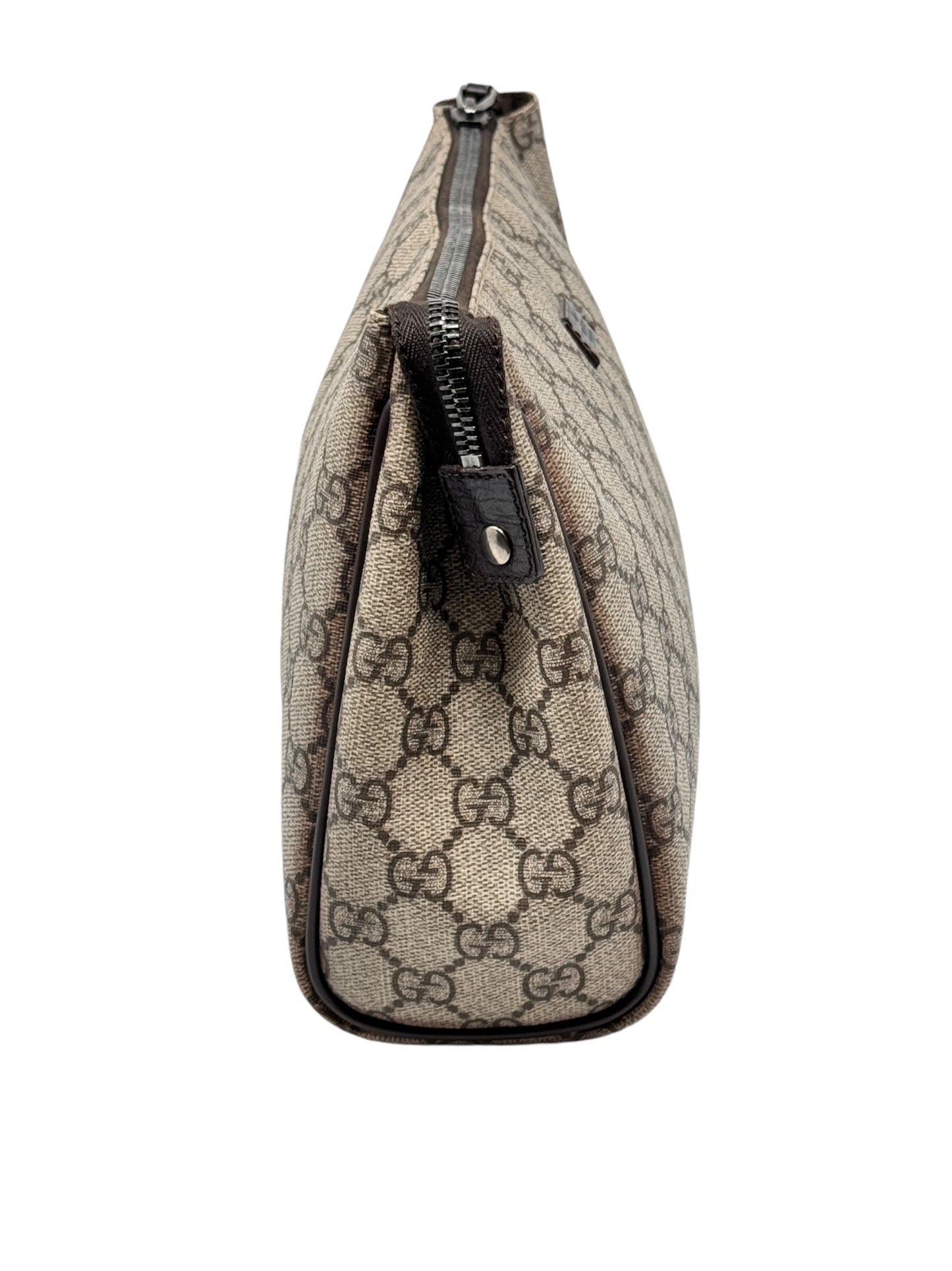 GUCCI GG Supreme Clutch Bag in PVC Canvas