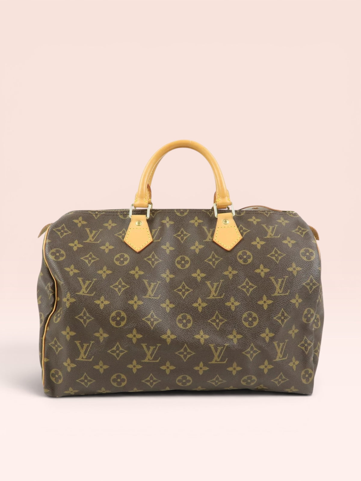 Louis Vuitton Monogram Canvas Speedy 35 w/ Lock & Key 1999