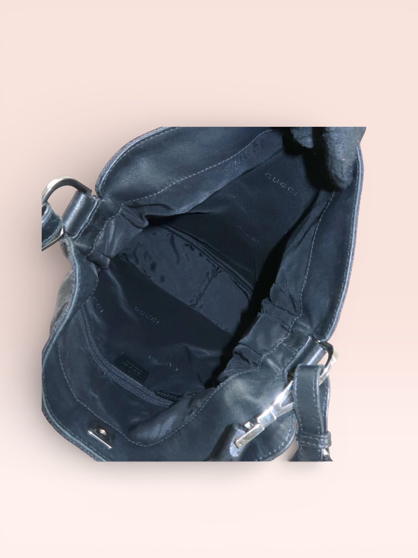 Gucci GG Canvas Bamboo Sherry Top Handle / Shoulder Bag