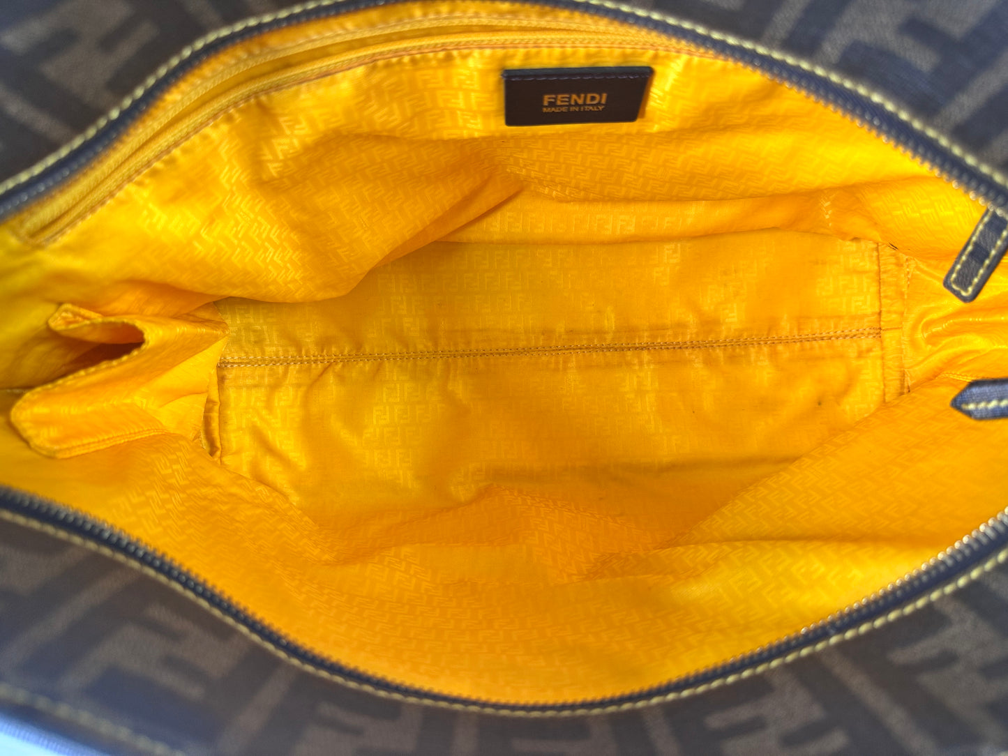 Fendi Zucca Rolled Tote Bag PVC Tote Bag Coated Canvas