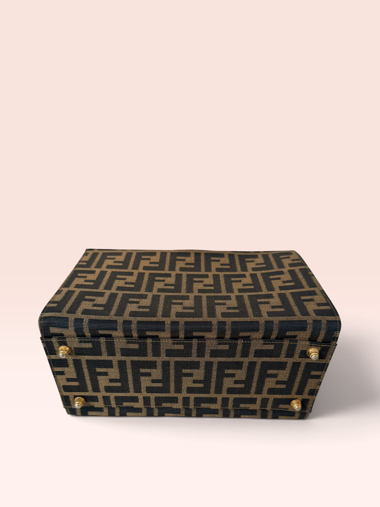 Fendi Zucca Canvas Vintage Vanity Box Bag