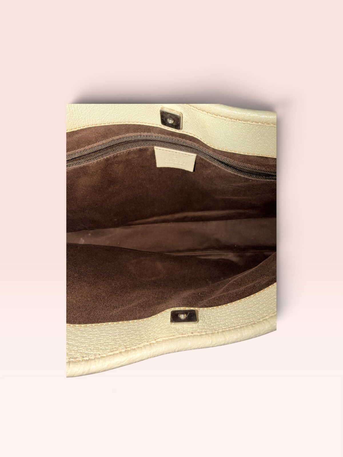 Gucci GG Canvas Vintage Tote Bag (Beige-Brown)