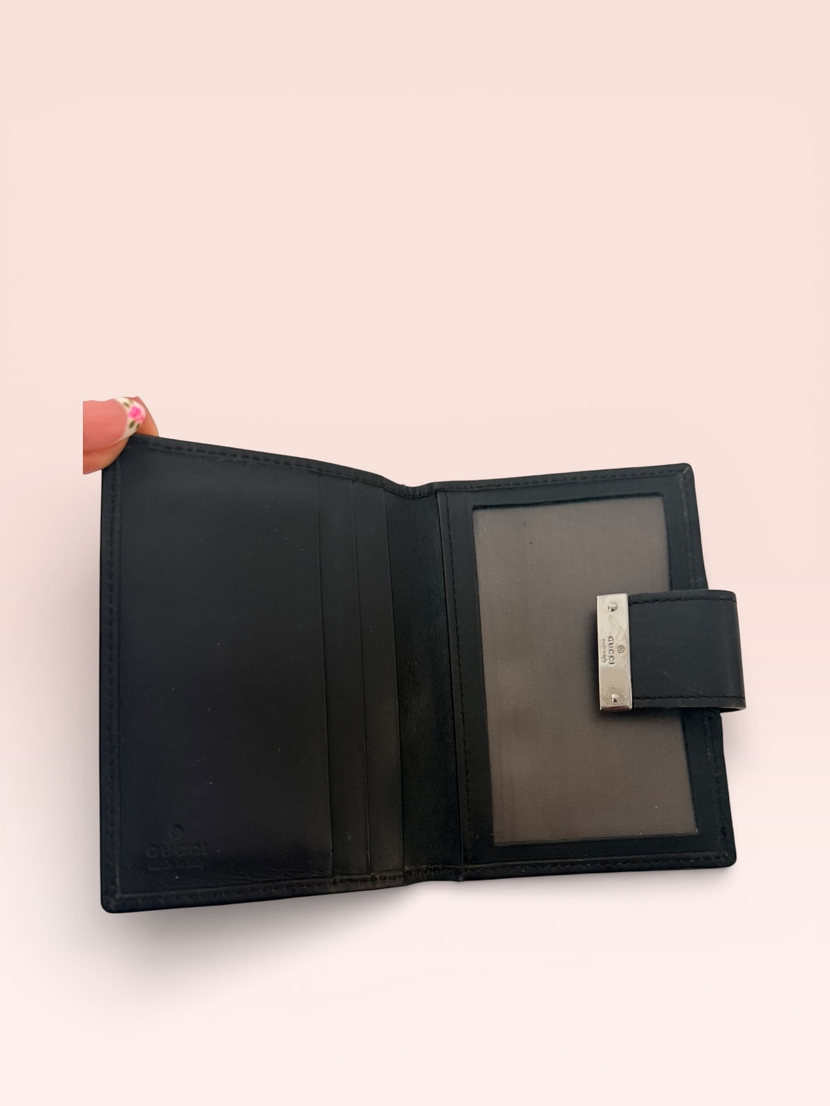 Gucci GG Fabrice Canvas Cardholder (Beige/Brown