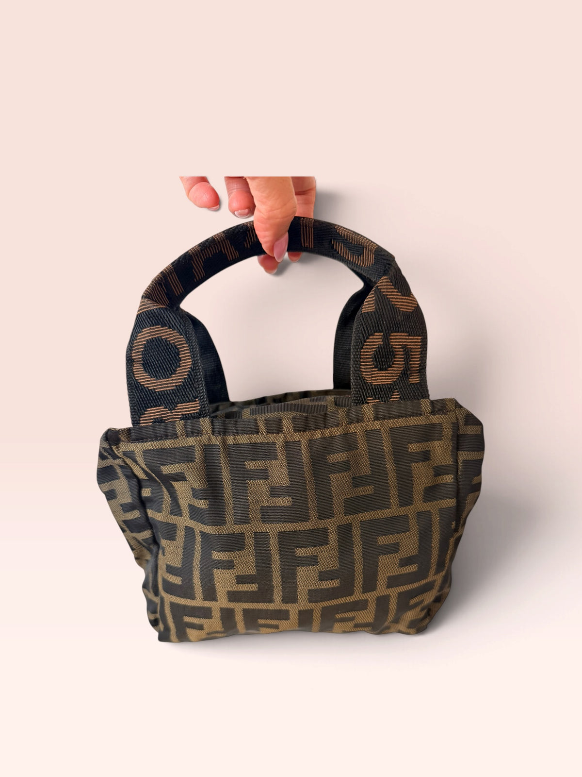 FENDI Canvas Mini Bags Zucca Mini Top Handle Bag