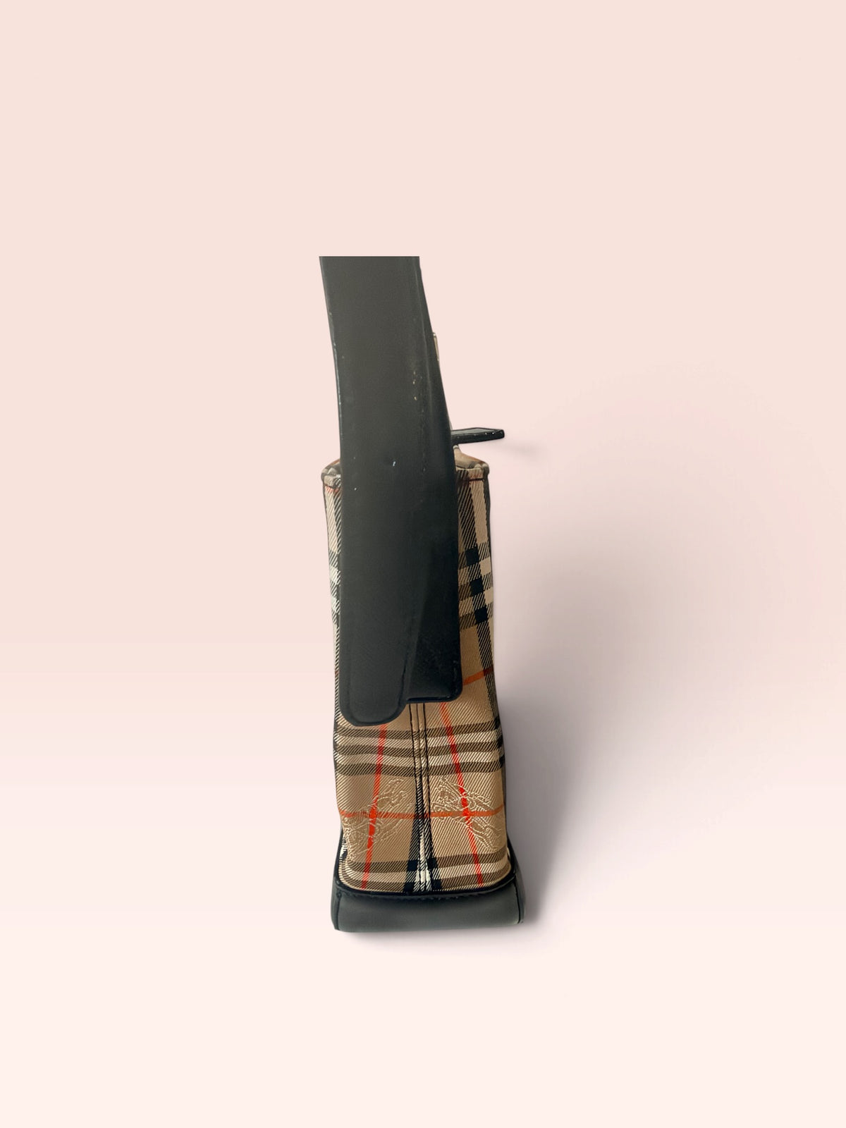 Burberry Canvas Haymarket Check Shoulder Bag