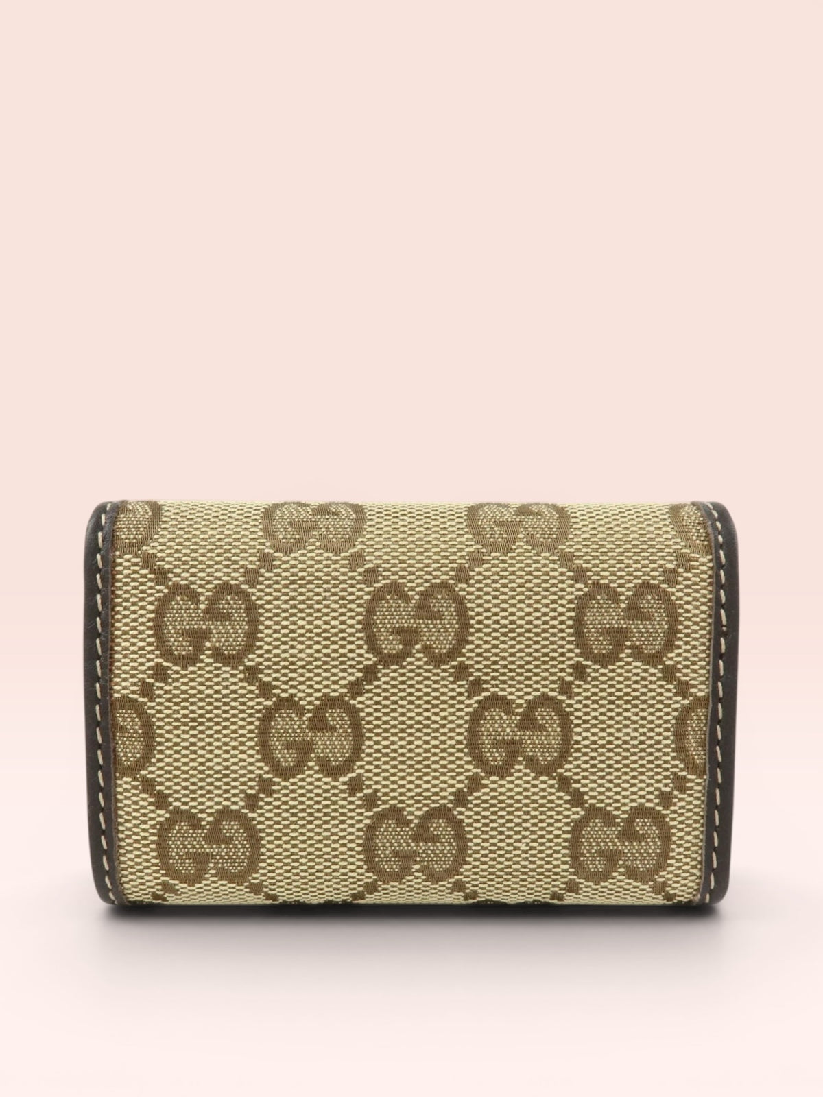 GUCCI Canvas Interlocking GG Lovely Heart 6 Ring Key Case
