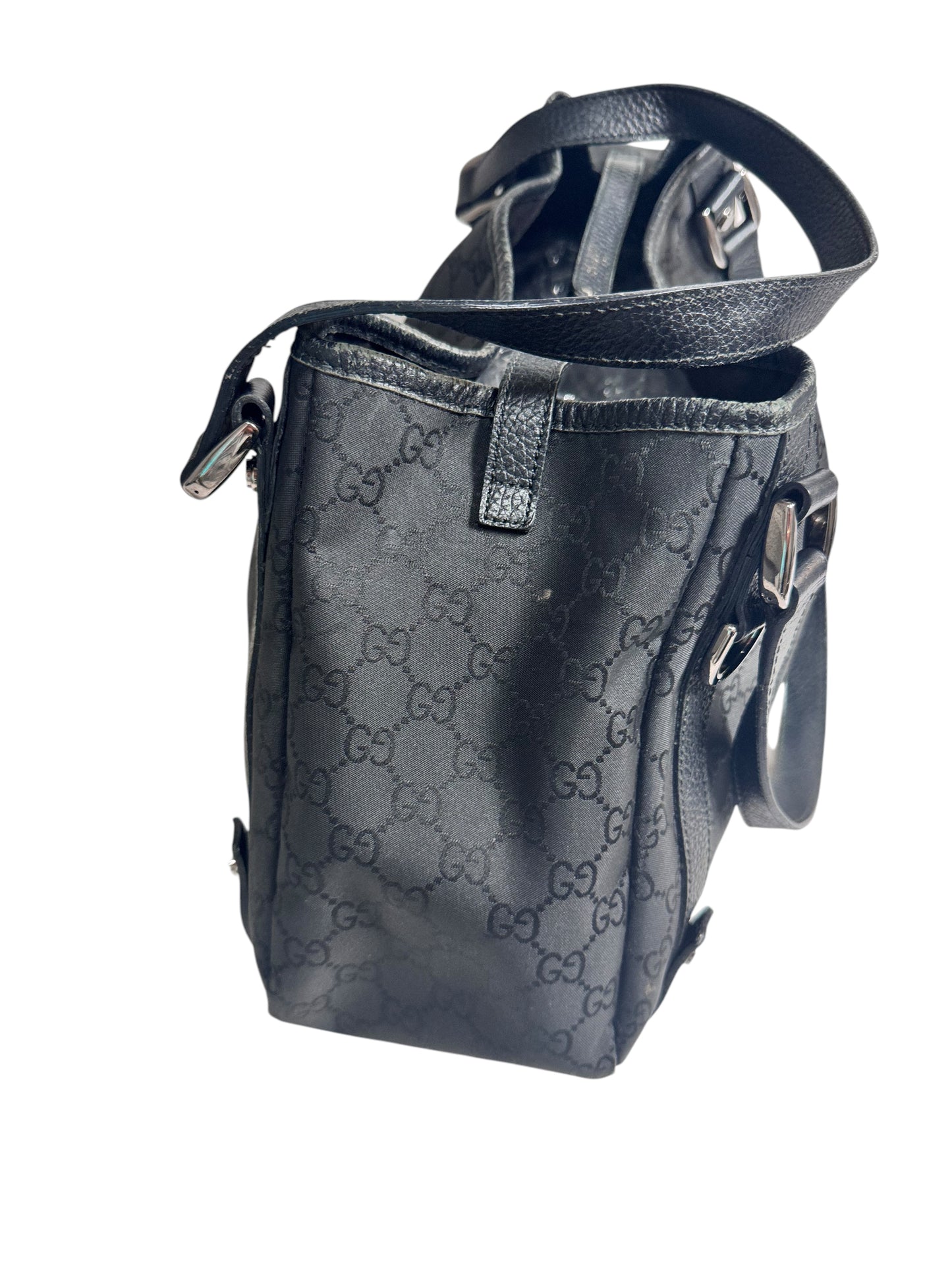Gucci Medium Canvas Abbey Shoulder Bag (Black)