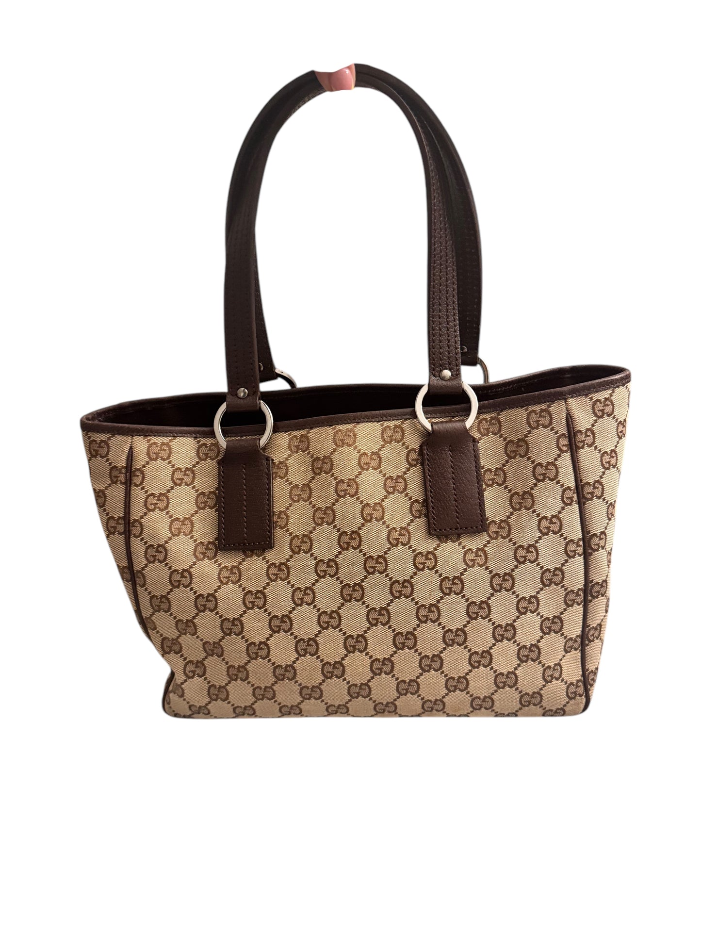 Gucci GG Canvas O Ring Tote Brown