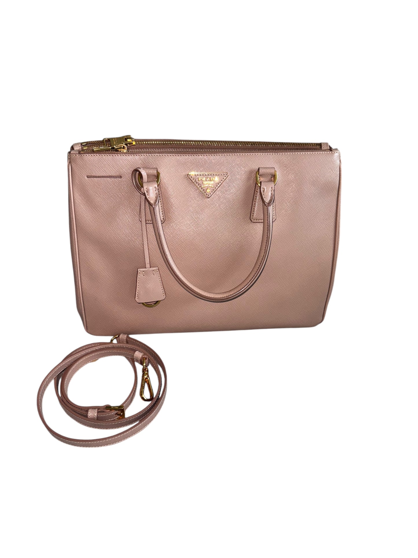 Prada Saffiano Leather Galleria Double Zip Tote 2way