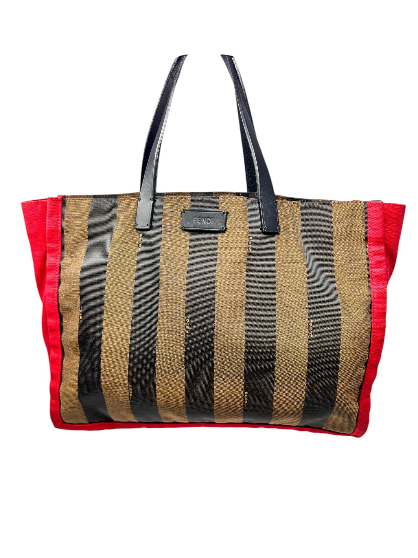 FENDI Canvas Pecan Tote Bag