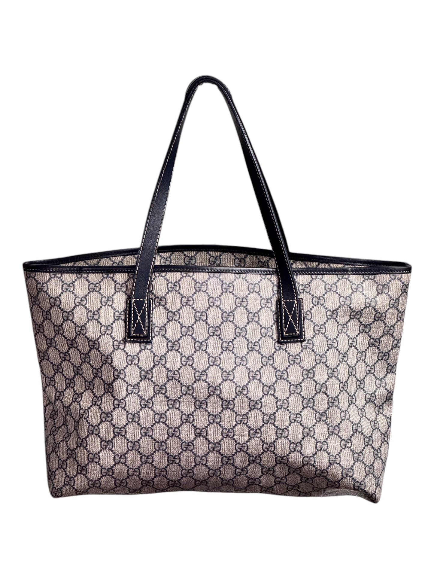 Gucci Supreme GG Coated Canvas Tote (Navy Blue/Gray)
