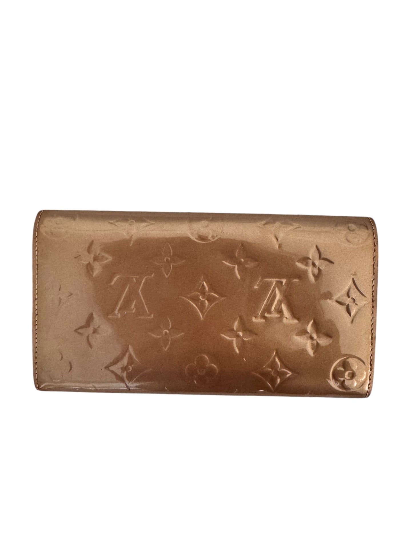 Louis Vuitton Monogram Vernis Wallet (Gold/Brown)