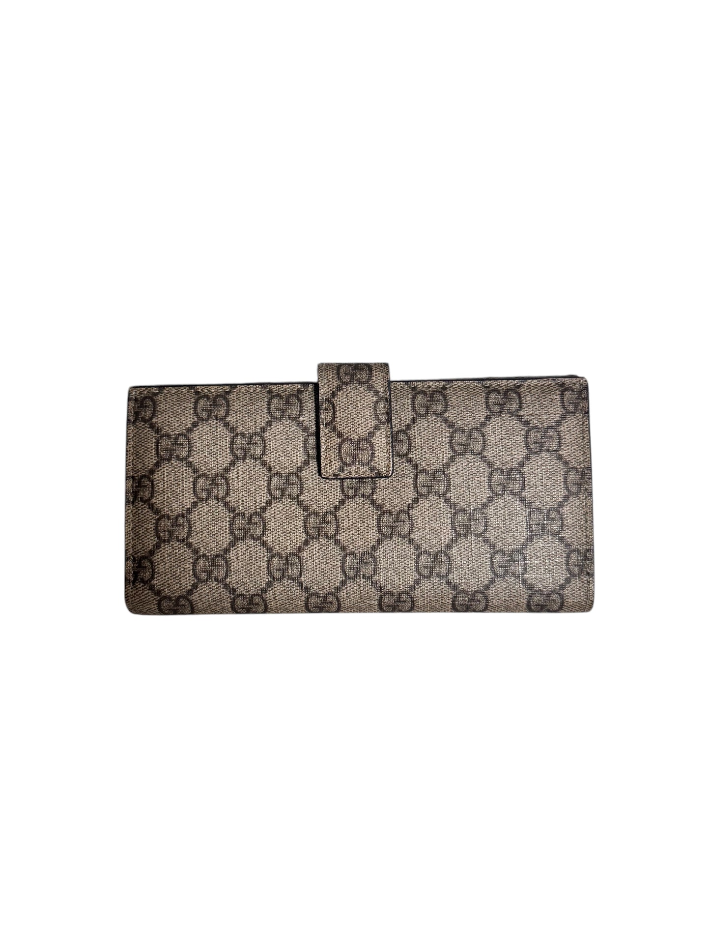 Gucci GG Supreme Long Wallet (Blue) with Box