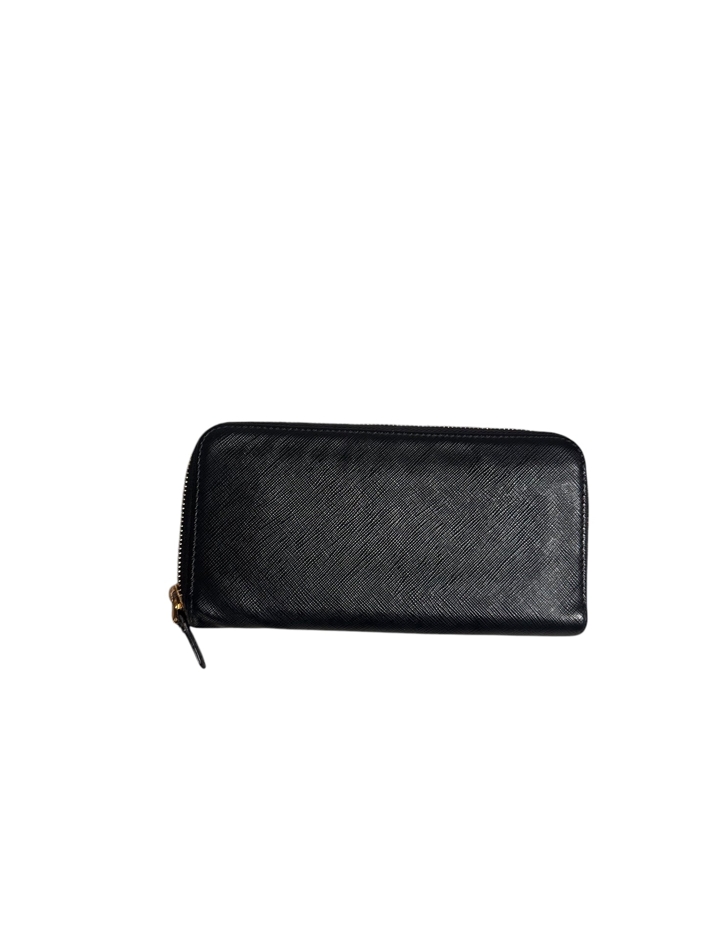 Prada Saffiano Leather Long Wallet (Black)