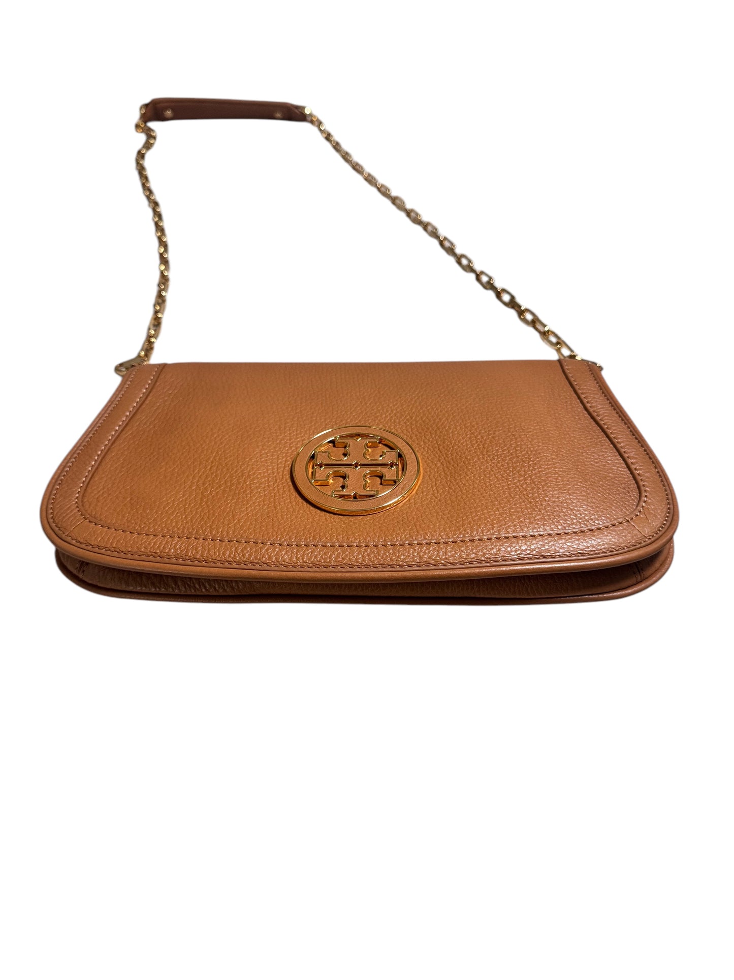 Tory Burch Tan Leather Amanda Logo Crossbody Bag