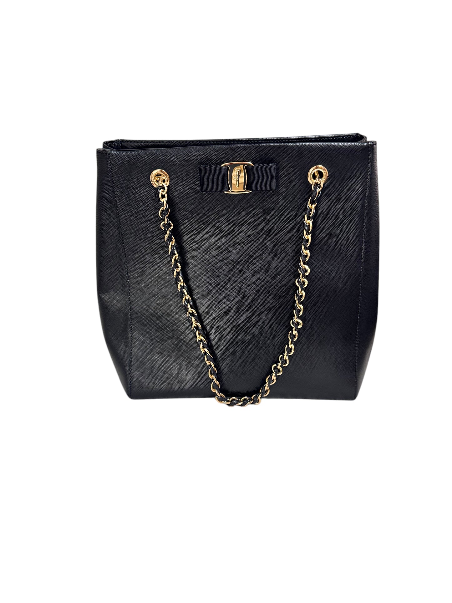 Salvatore Ferragamo Vara Bow Tote (Black)