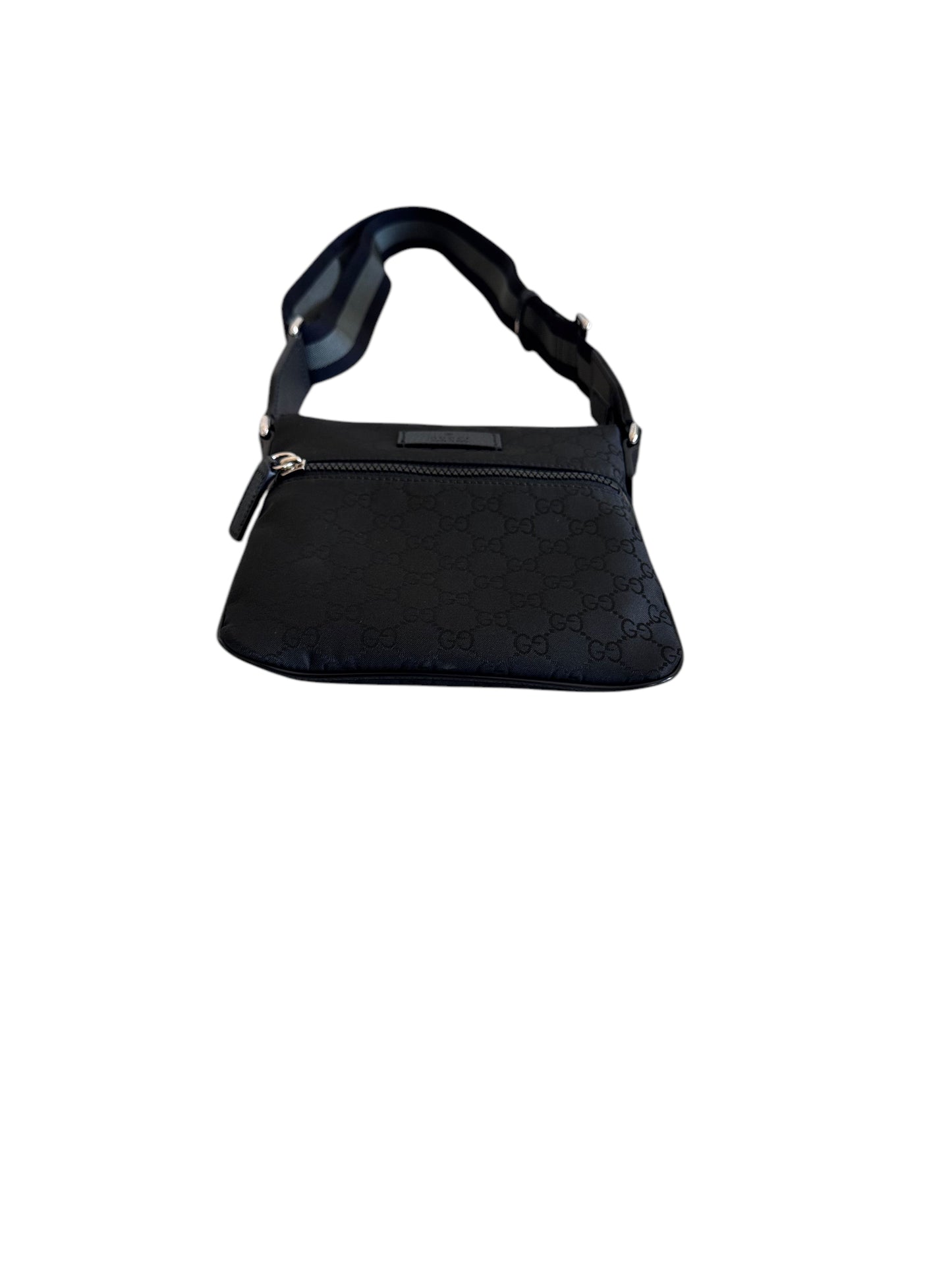 Gucci Sherry Nylon GG Messenger Bag - Black