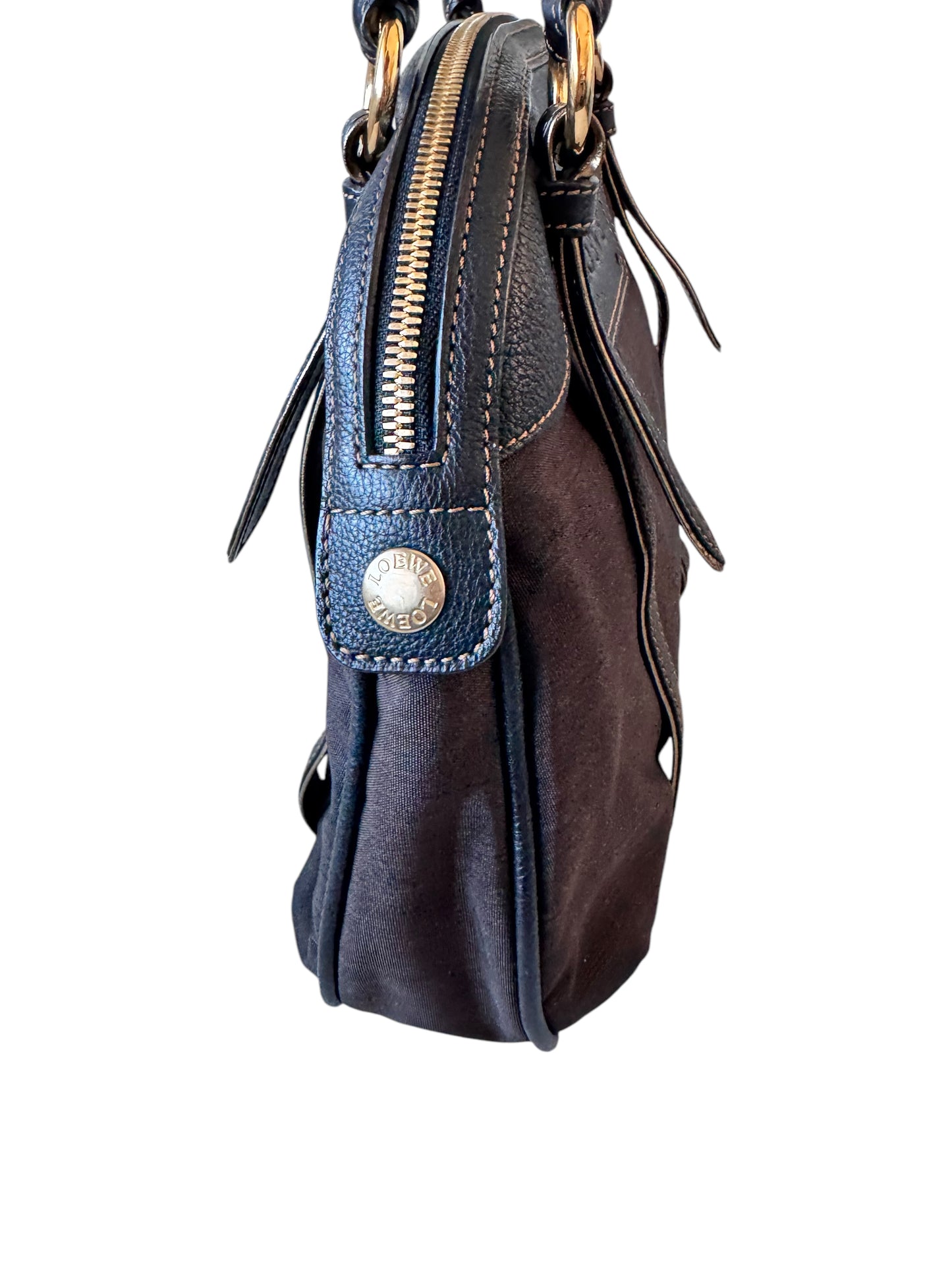 LOEWE Anagram Canvas Leather Hand Bag (brown/black)