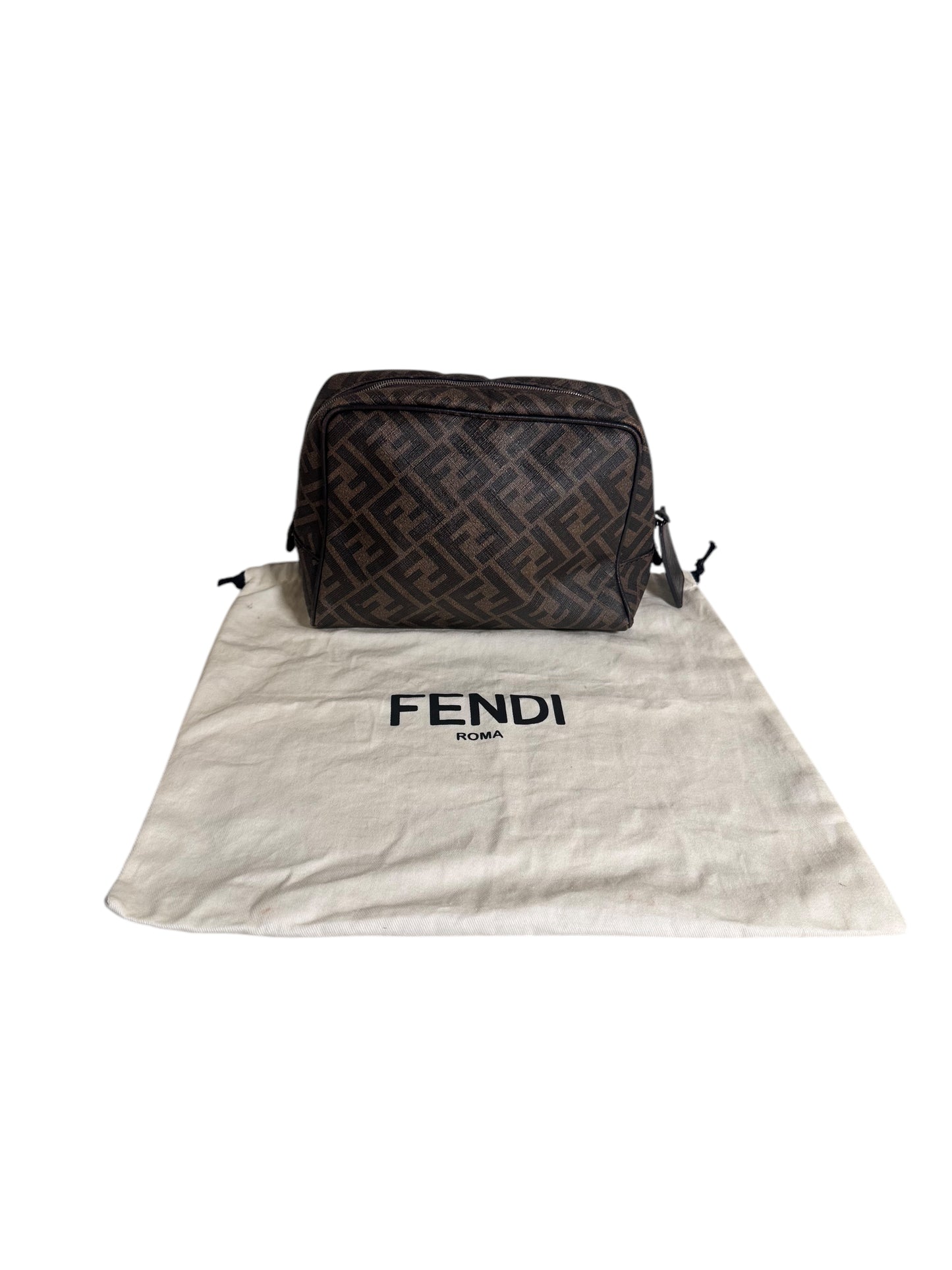 Fendi Monogram Coated Canvas Makeup/Toiletry Pouch
