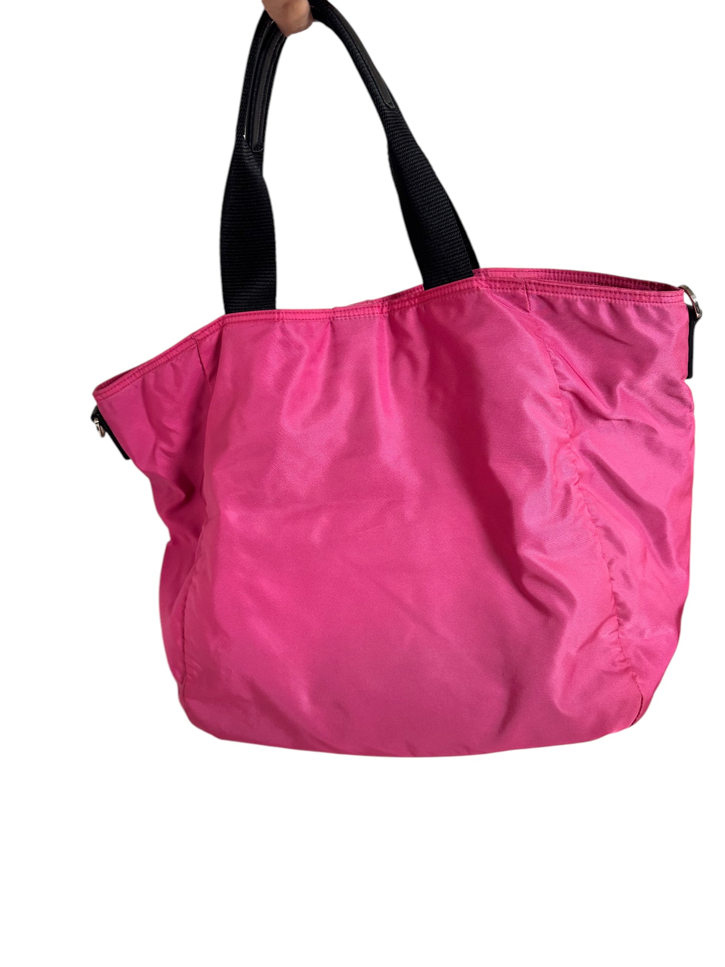 Prada Medium Nylon Tote 2 way Pink/Black