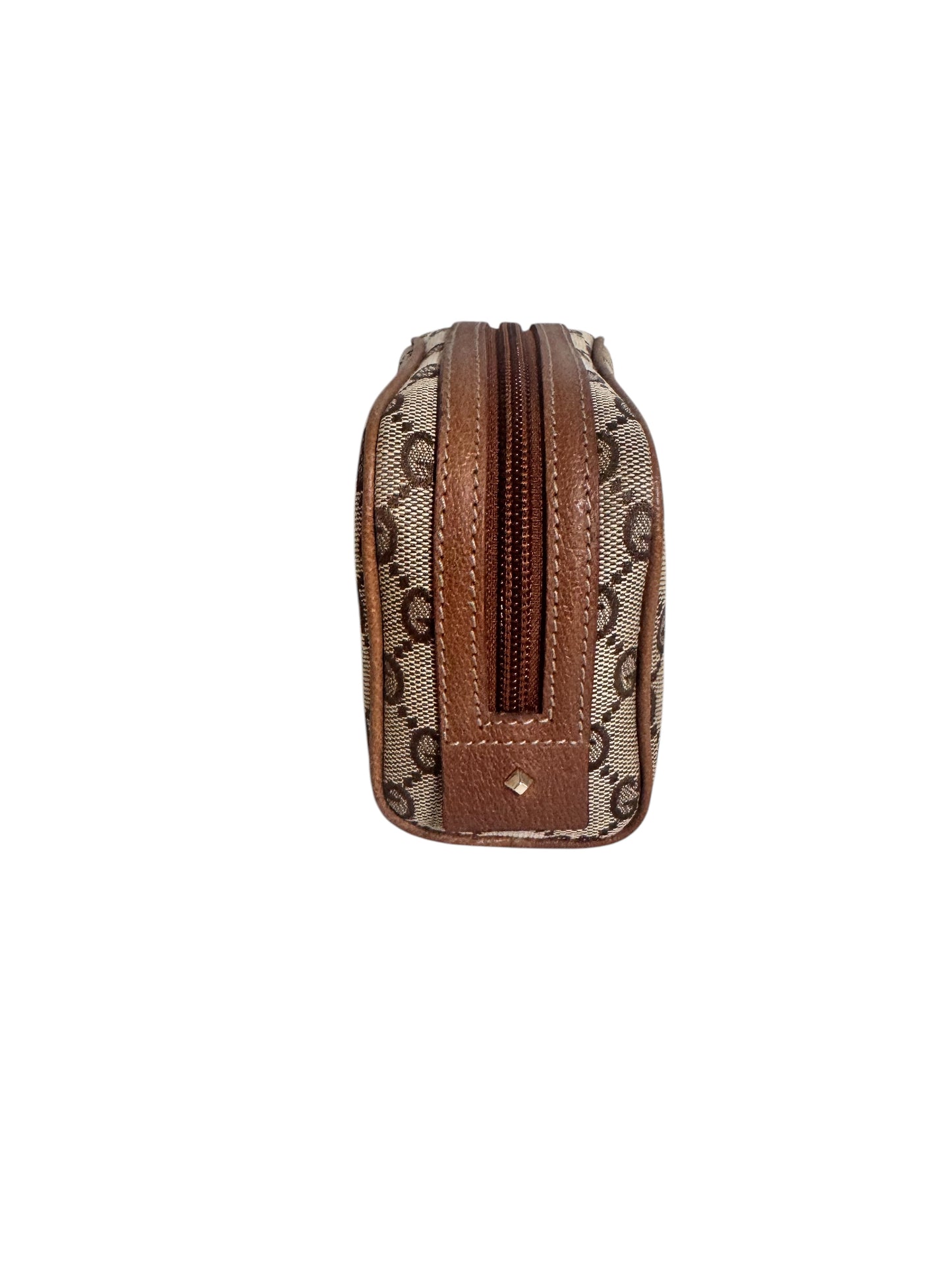 Gucci GG Canvas Cosmetic Bag Brown with Box