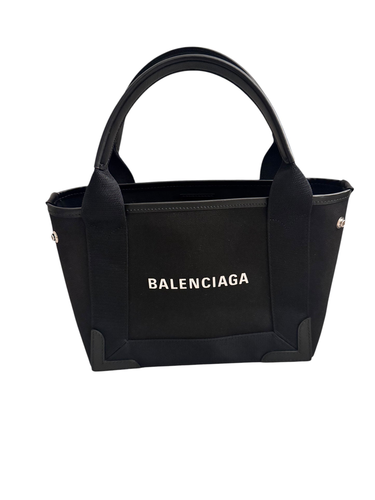 Balenciaga Canvas Cabas Tote with Pouch and Dustbag Black