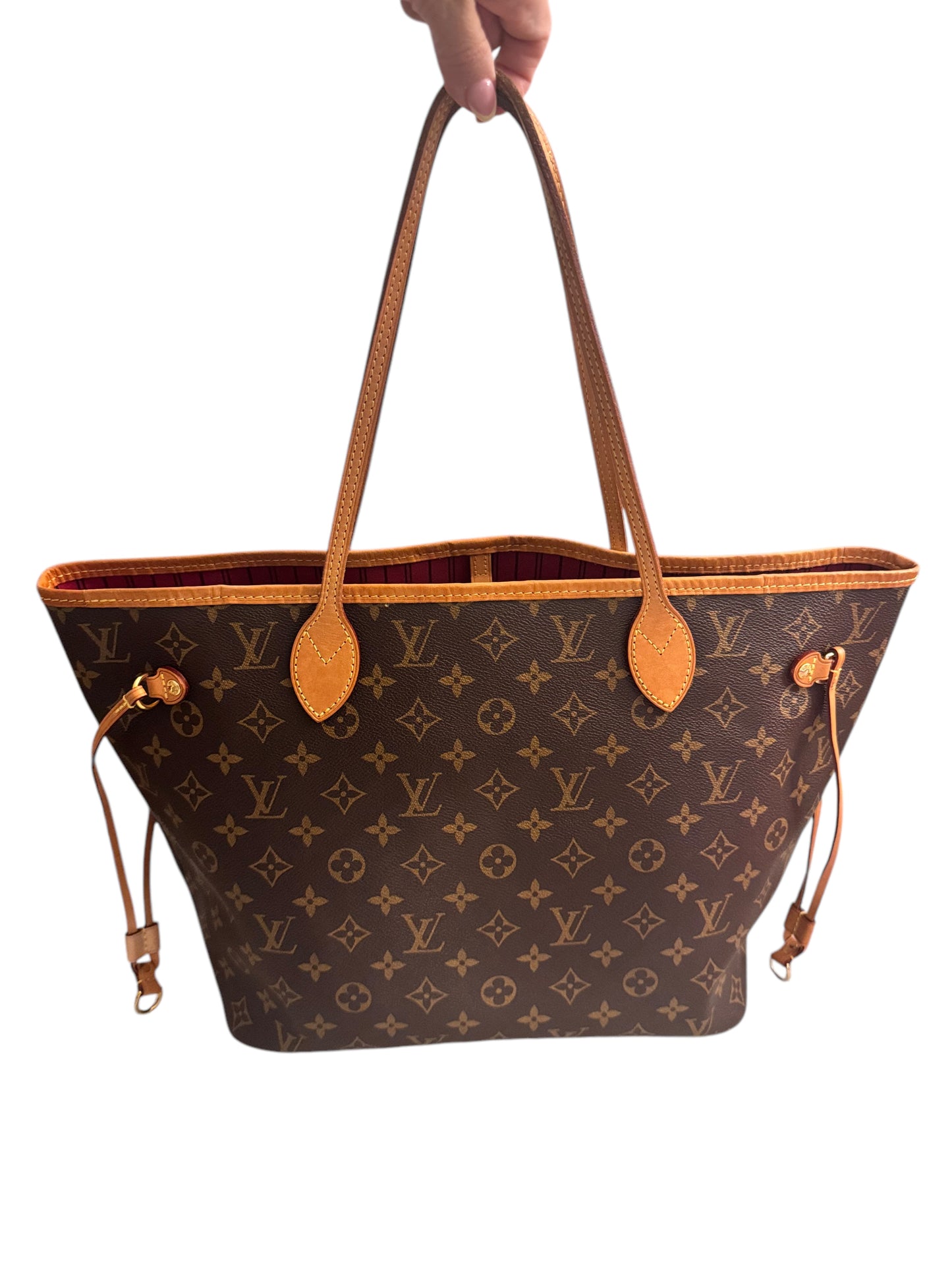 Louis Vuitton Monogram Canvas Neverful MM Fuschia Interior 2018