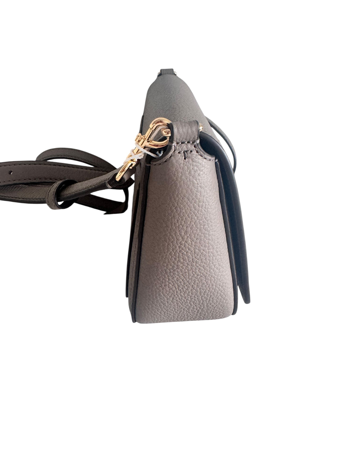 Tory Burch Leather The Flap Crossbody (Gray Heron)