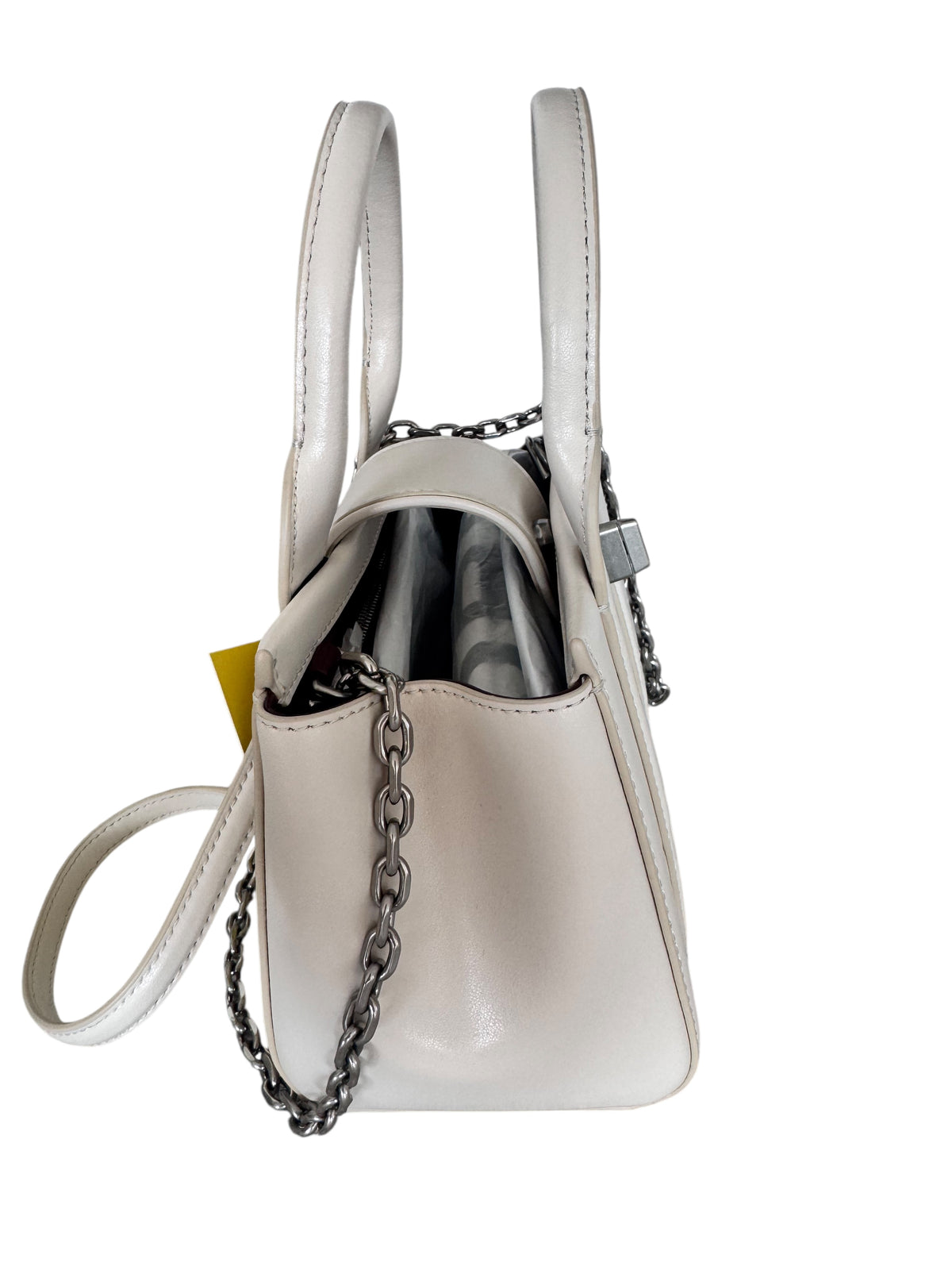 Marc Jacobs The Turnlock Leather Crossbody Bag (White)