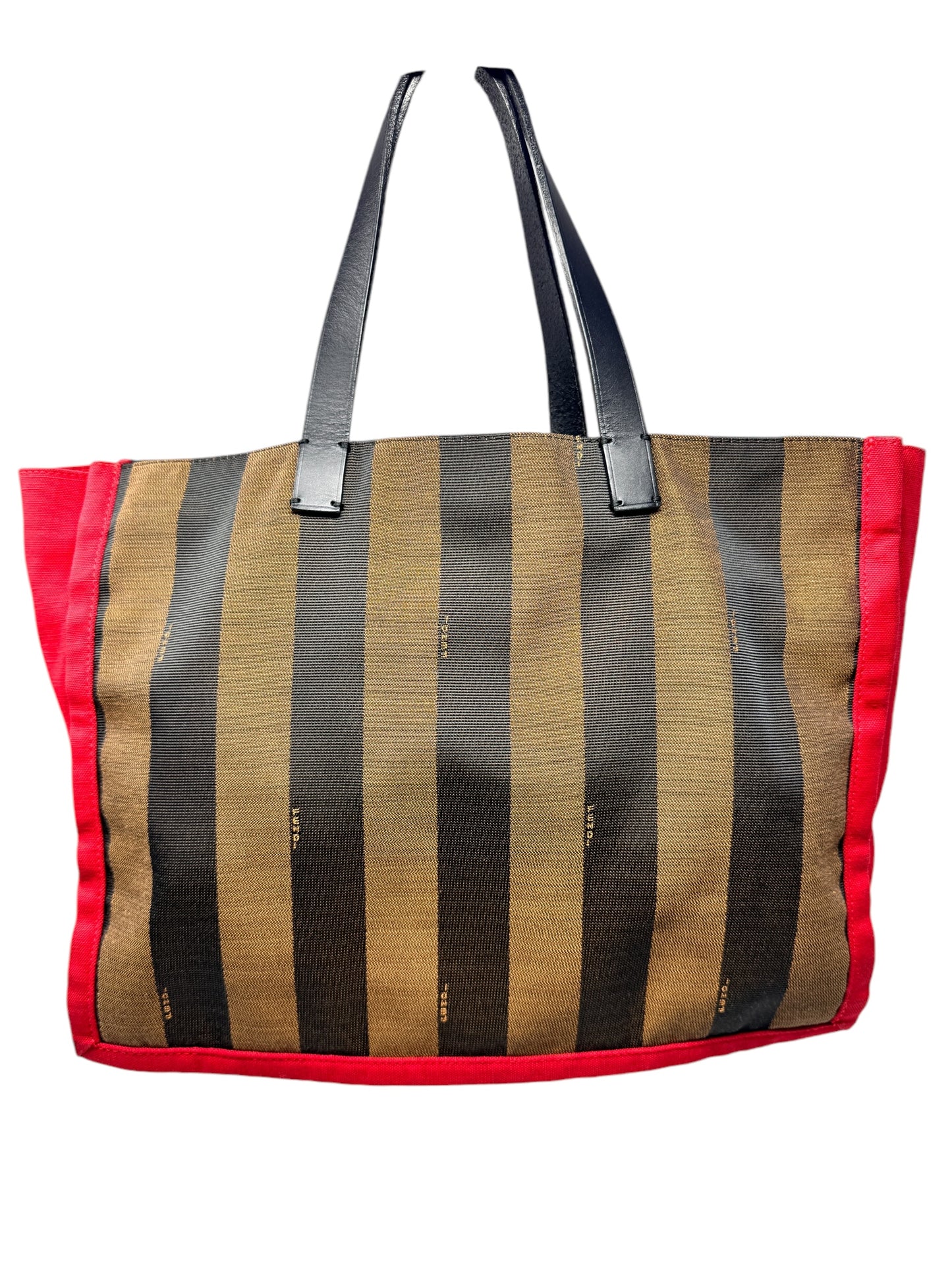 FENDI Canvas Pecan Tote Bag