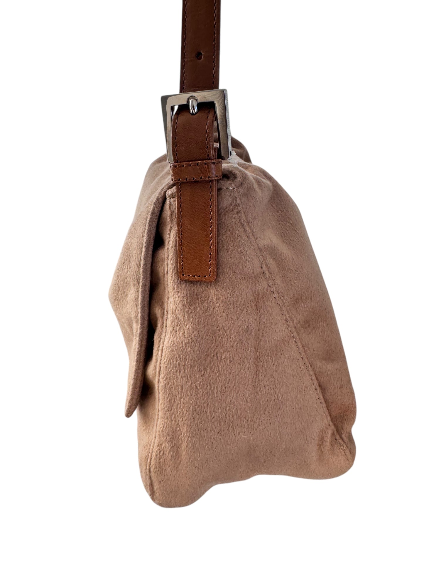 Fendi Mamma Vintage Baguette Felt Shoulder Bag