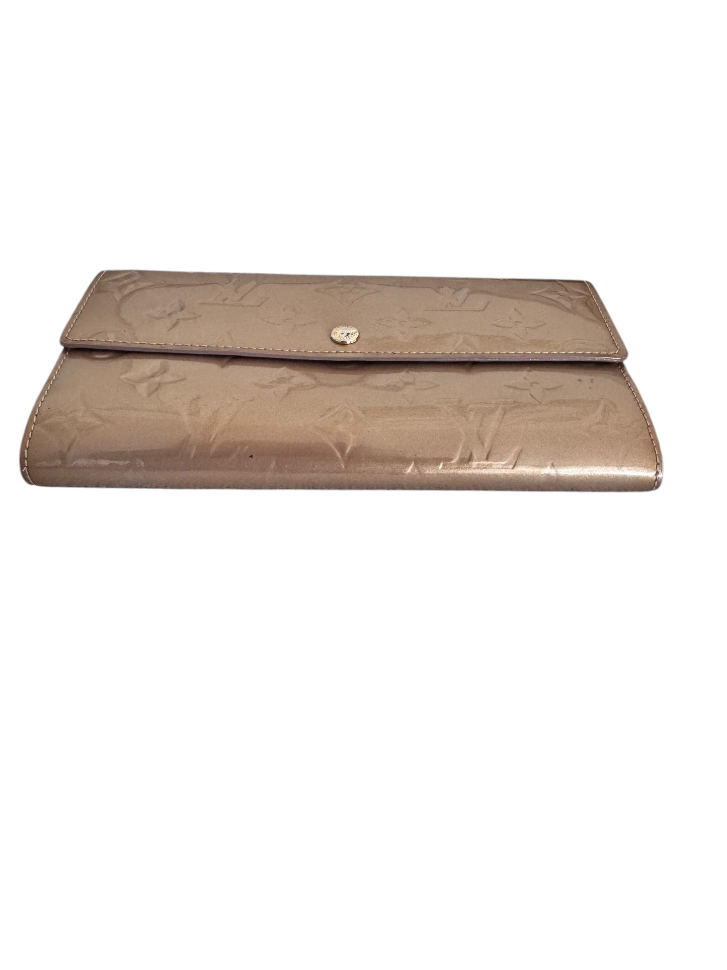 Louis Vuitton Monogram Vernis Wallet (Gold/Brown)