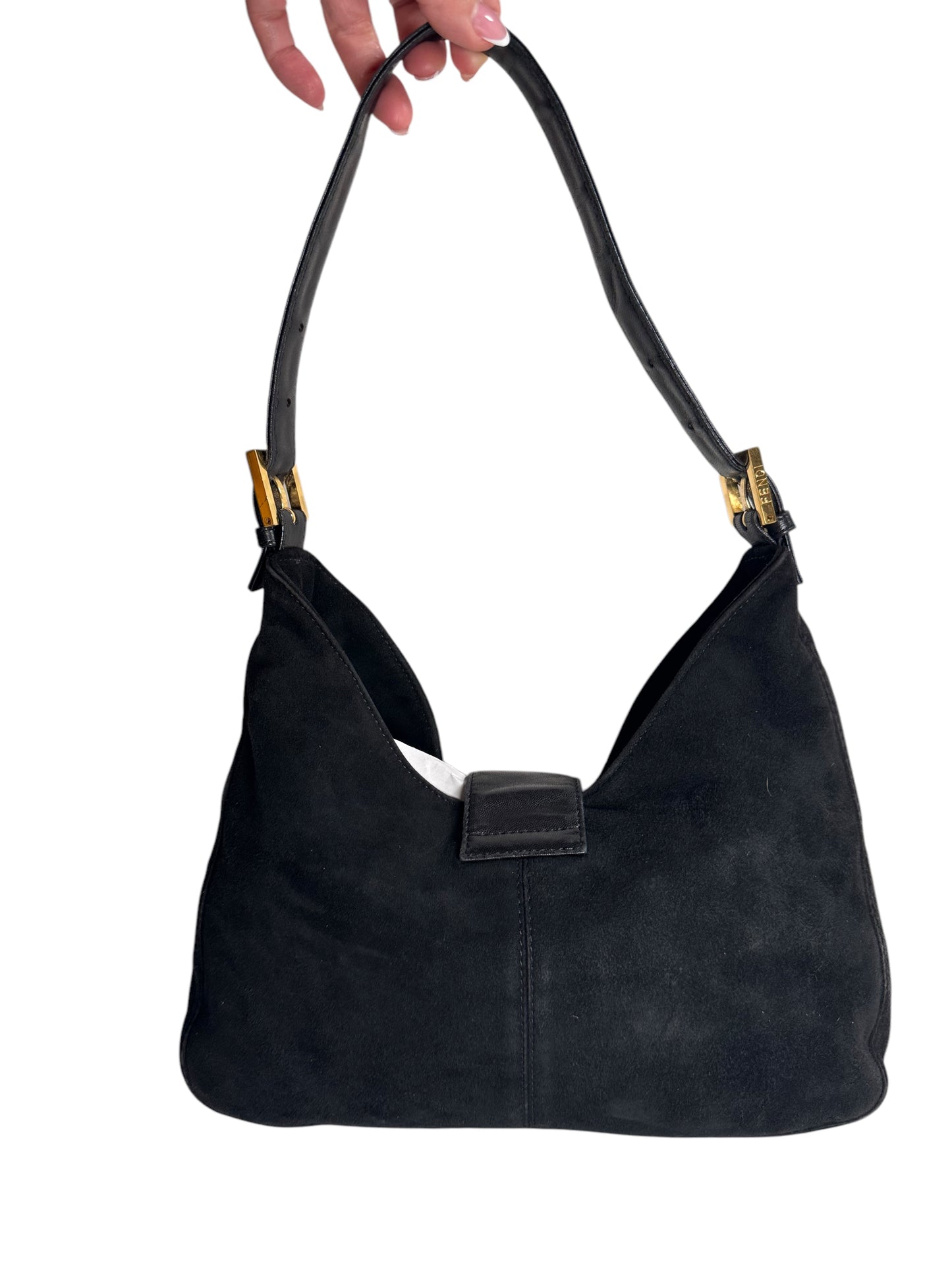 Fendi Suede Mama Hobo Shoulder Bag