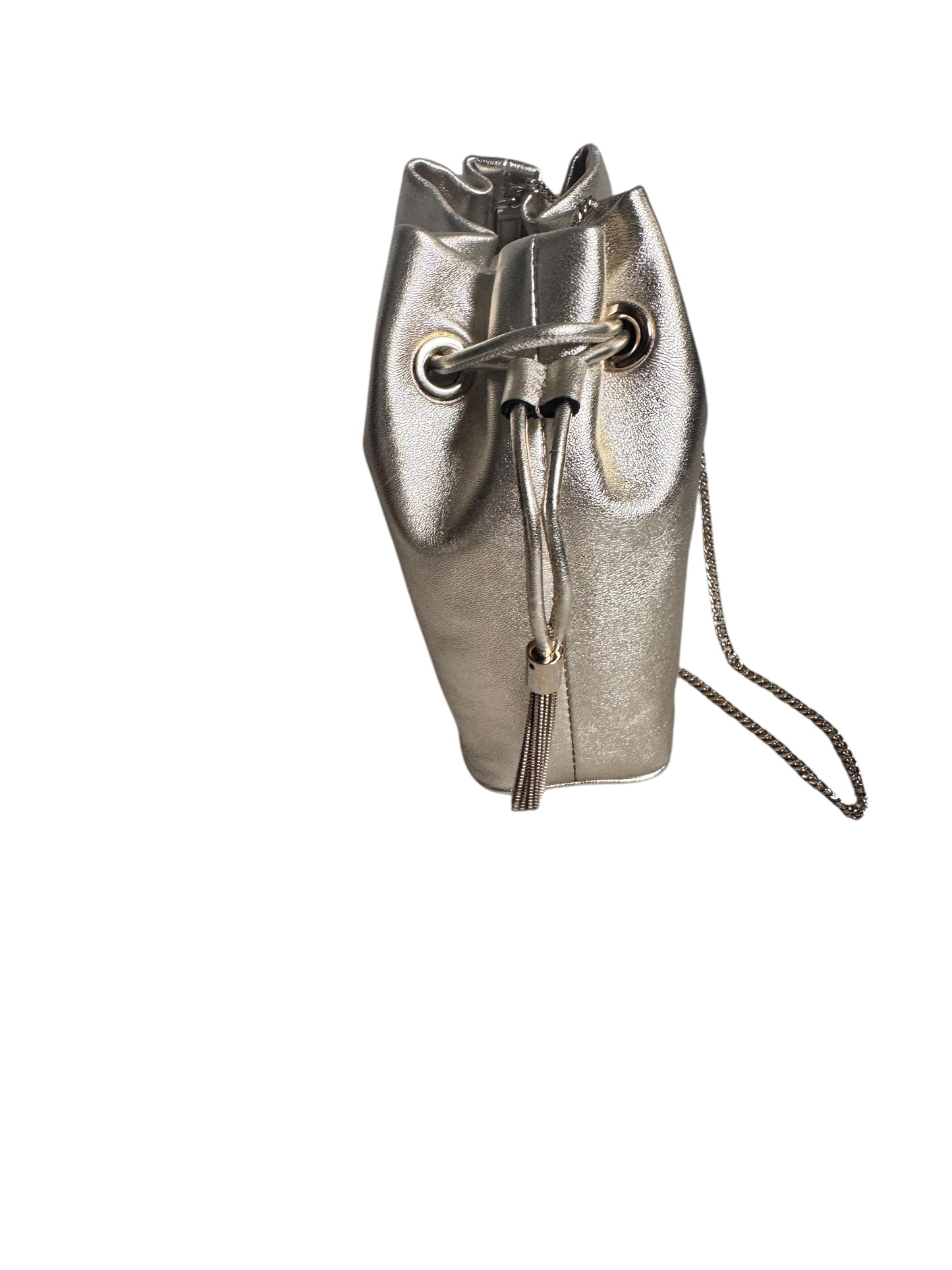 Jimmy Choo Bon Bon Metallic Gold Bucket Bag