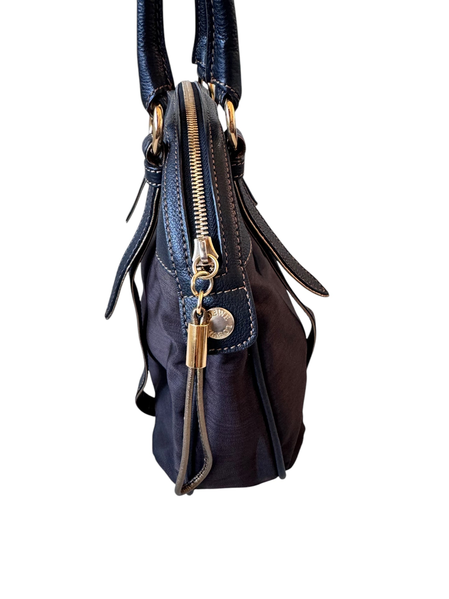LOEWE Anagram Canvas Leather Hand Bag (brown/black)