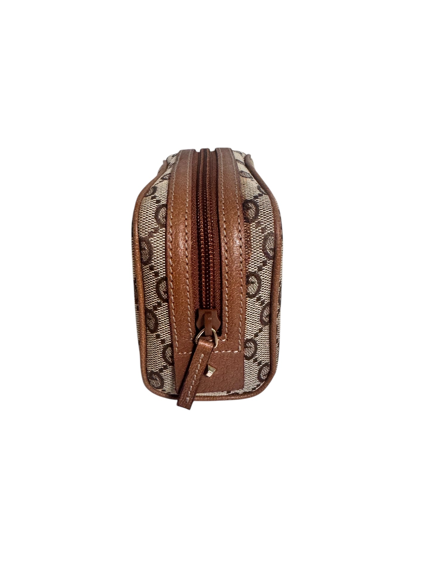 Gucci GG Canvas Cosmetic Bag Brown with Box