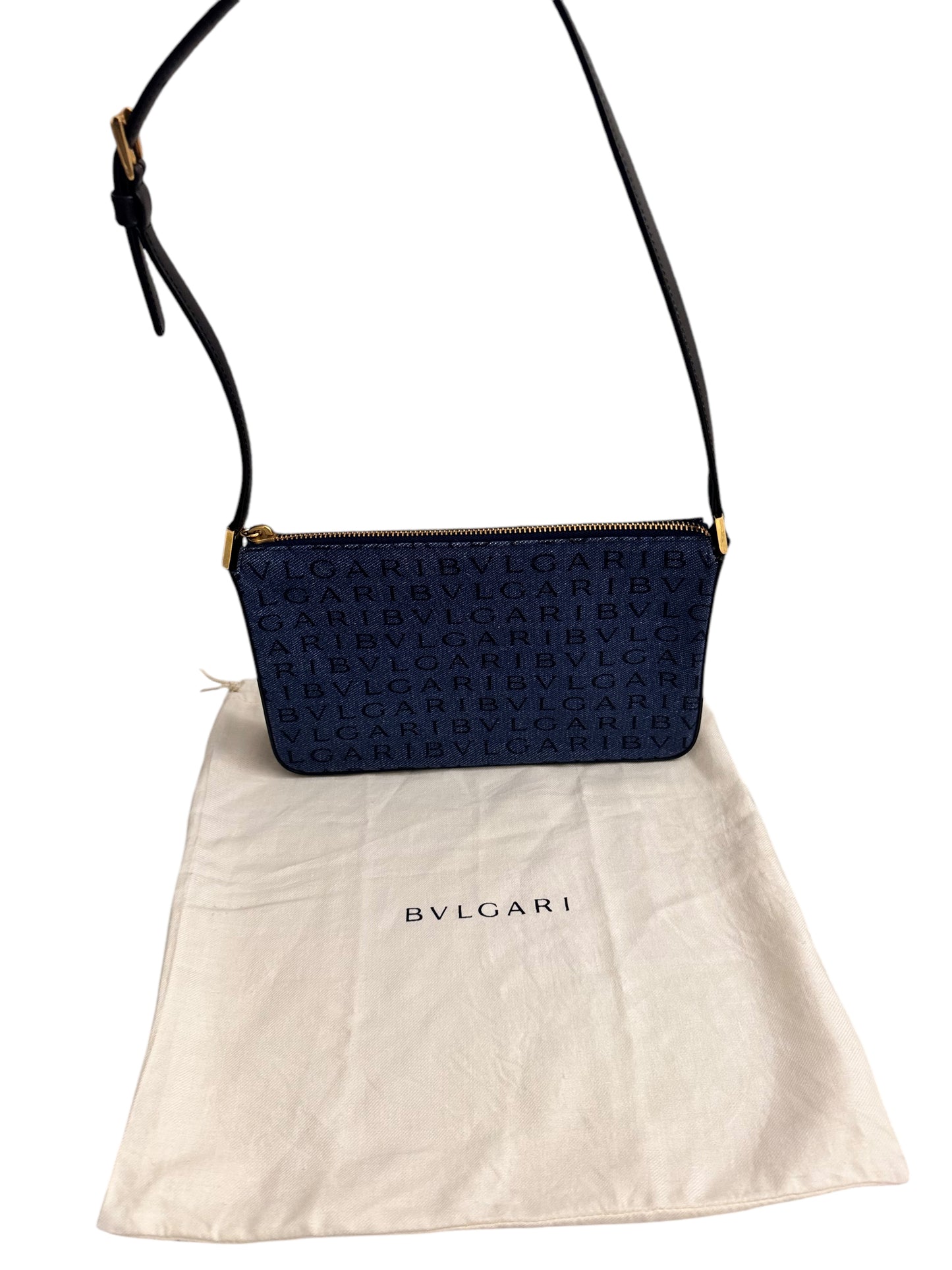 Bvlgari Denim Logo Mania Shoulder Bag
