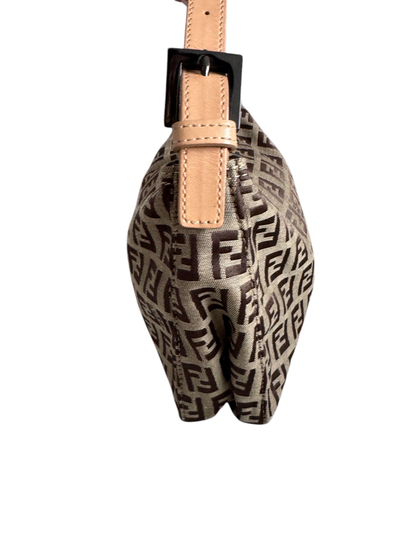 Fendi Canvas Zucchino Logo Mini Pouch Bag