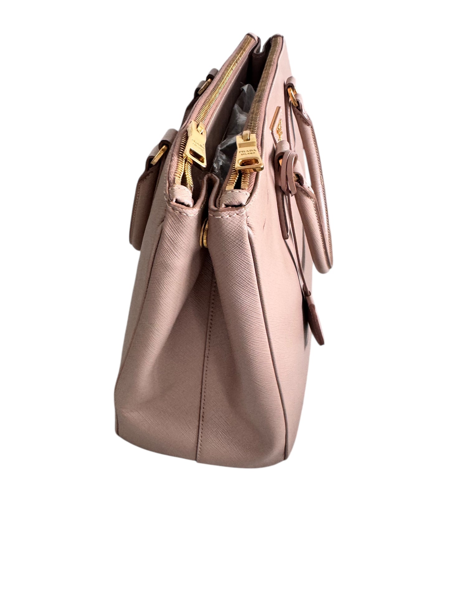 Prada Saffiano Leather Galleria Double Zip Tote 2way