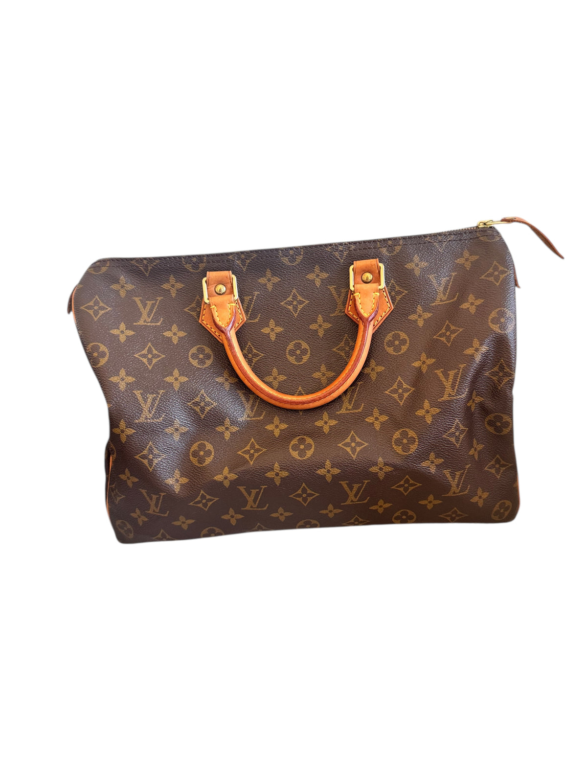 Louis Vuitton Monogram Canvas Speedy 35 w/ Lock & Key 1995