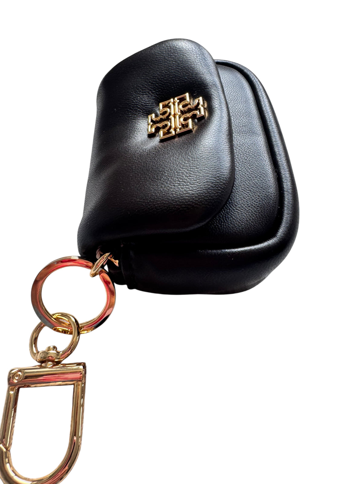 Tory Burch Britten Leather Puffy Card Case Brown