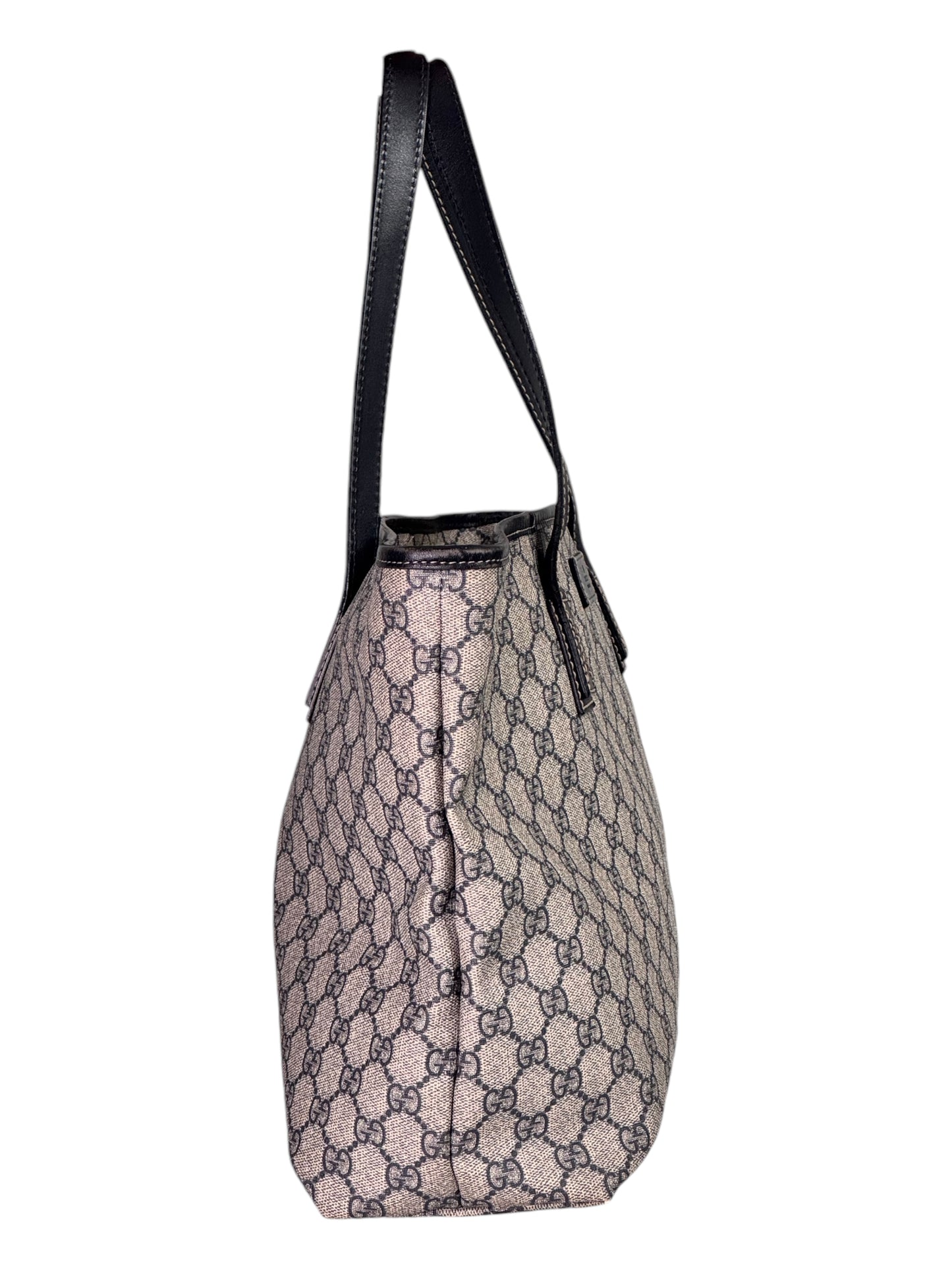Gucci Supreme GG Coated Canvas Tote (Navy Blue/Gray)