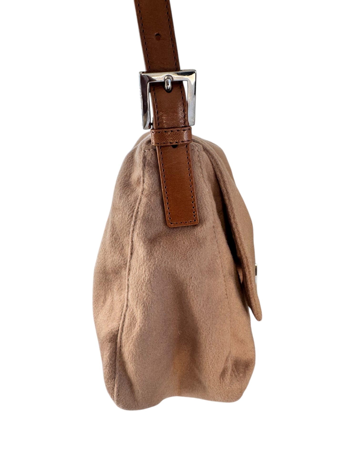 Fendi Mamma Vintage Baguette Felt Shoulder Bag