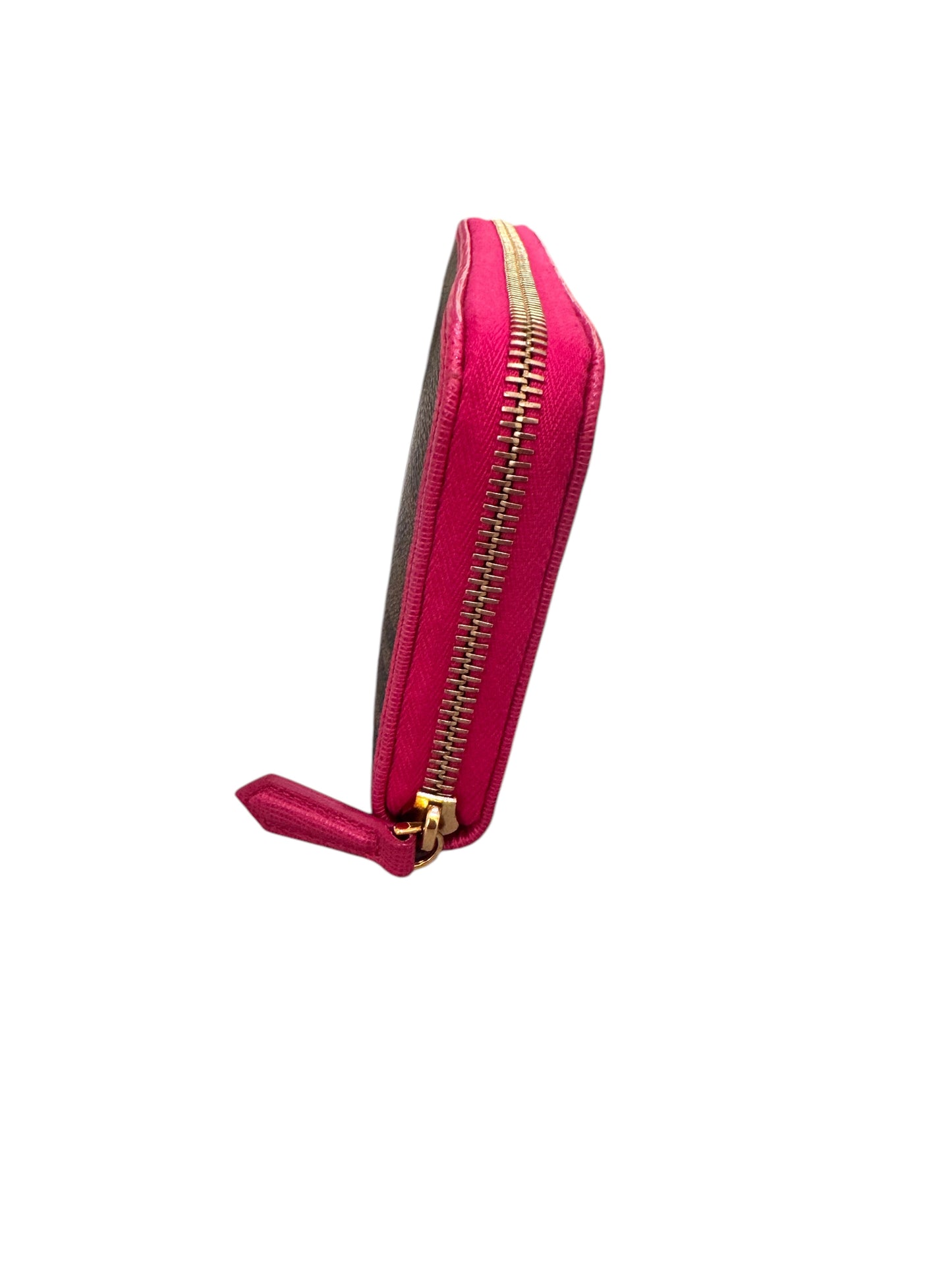 FENDI Zucca Spalmati Vitello Elite Zip Around Wallet