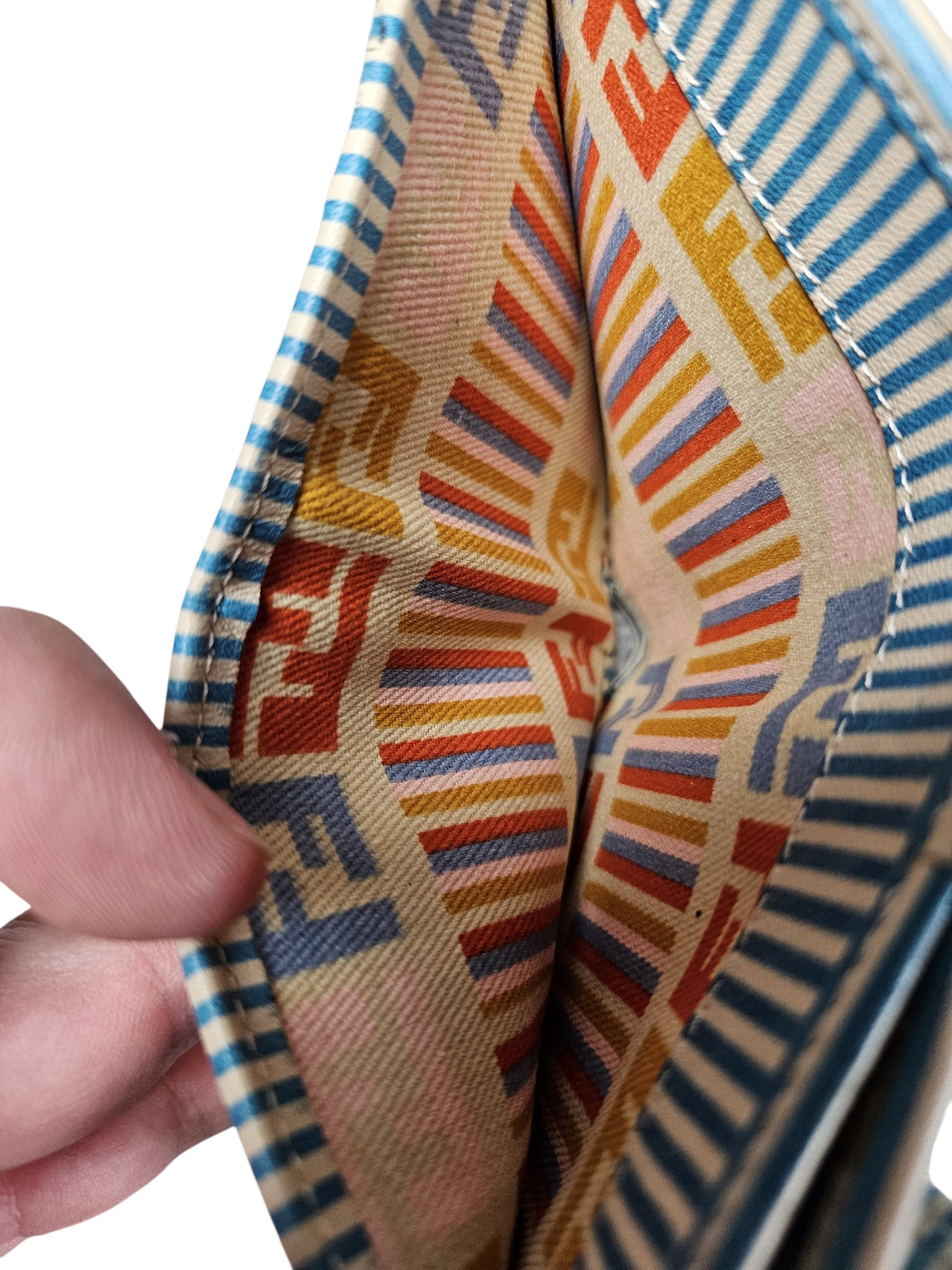 Fendi Zucca Print Denim Compact Wallet