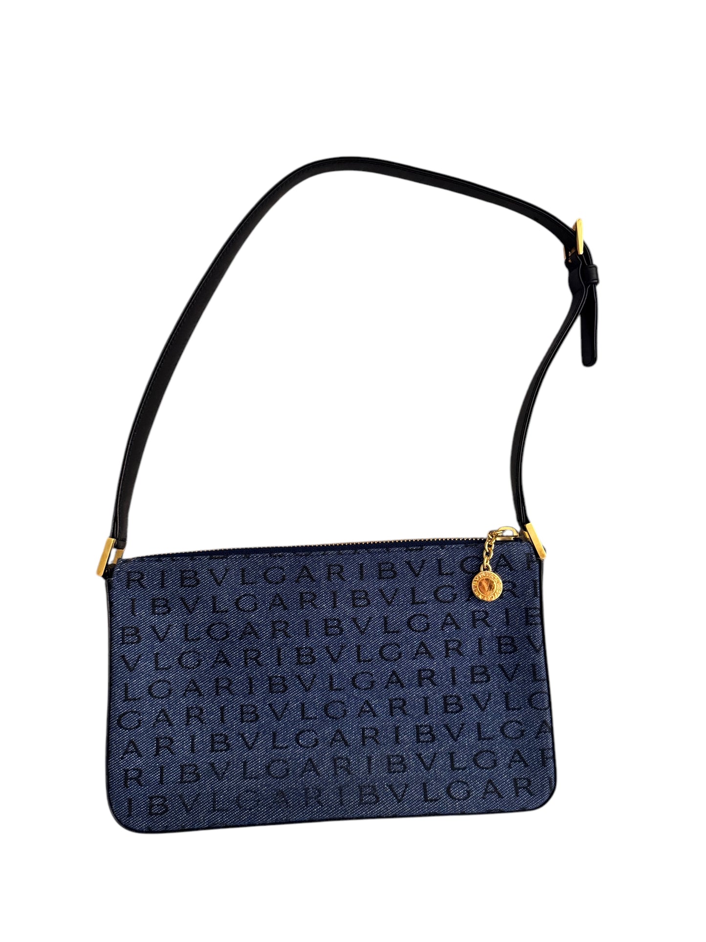 Bvlgari Denim Logo Mania Shoulder Bag